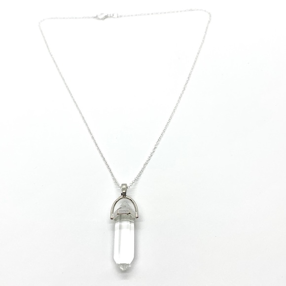 Jewelry - Transparent Hexagonal Pendant Necklace